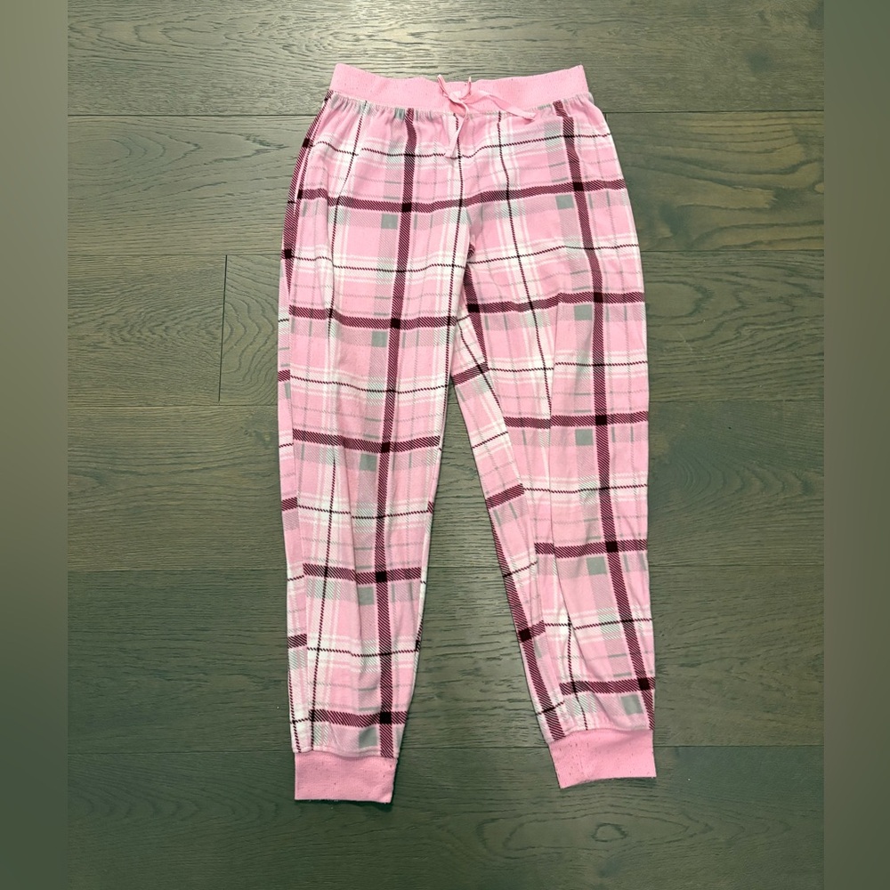 Justice girls pink pj pants sz 12/14 good used condition